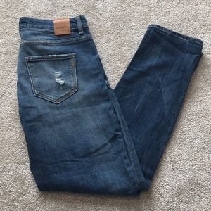 Zara Basic Limited Edition Distressed Jeans